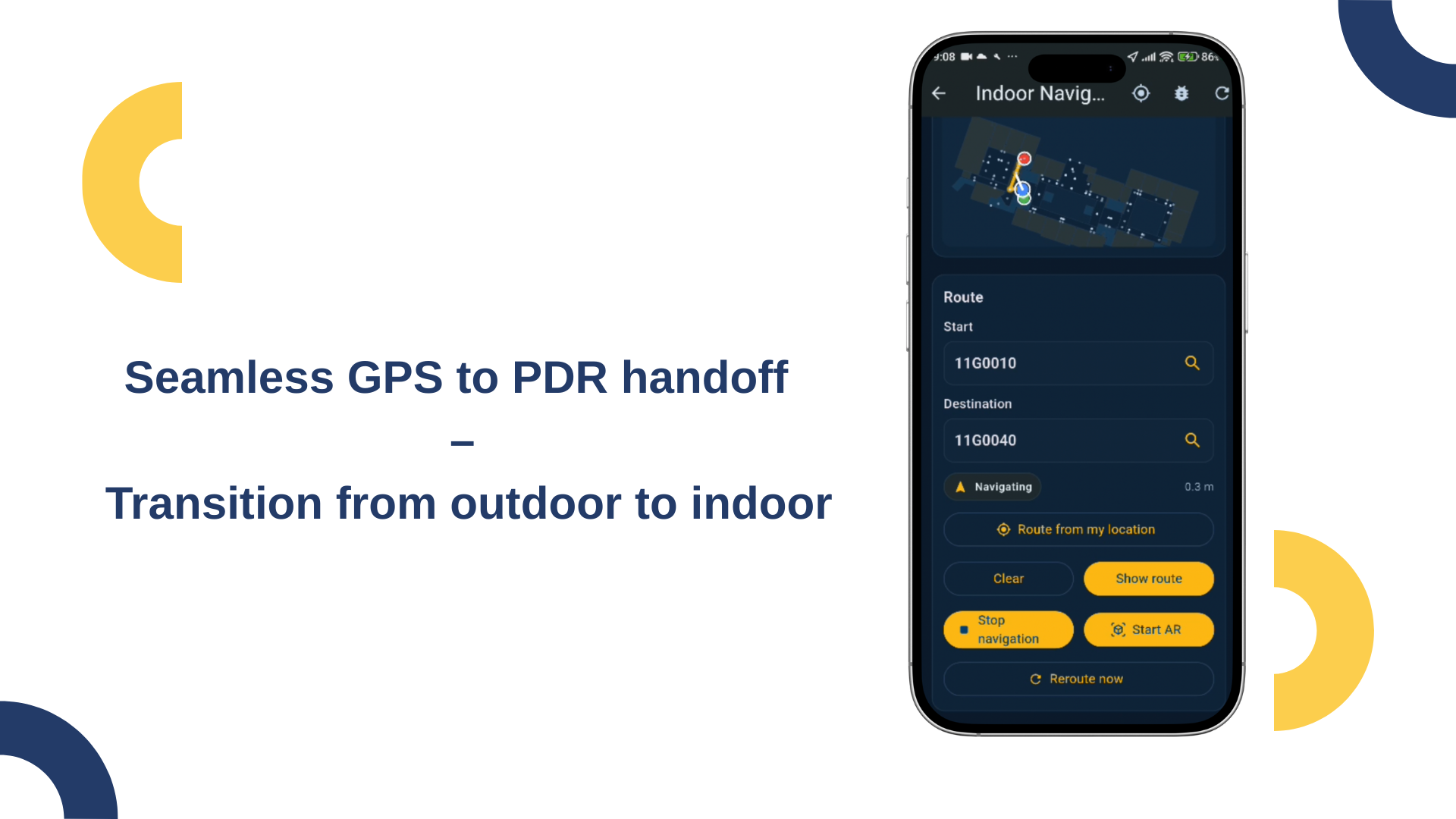 Outdoor-to-indoor handoff video preview